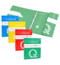 Raccoglitore ad anelli Quablock - 26x32cm - 4 anelli - dorso 4cm - Pigna Raccoglitore ad anelli Quablock - 26x32cm - 4 anelli - dorso 4cm - Pigna