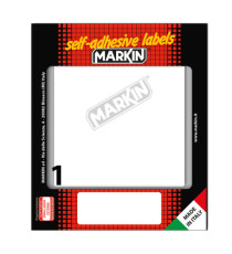 Etichette adesive - in carta - permanenti - 142 x 110 mm - 1 et/fg - 10 fogli - bianco - Markin Etichette adesive - in carta - permanenti - 142 x 110 mm - 1 et/fg - 10 fogli - bianco - Markin