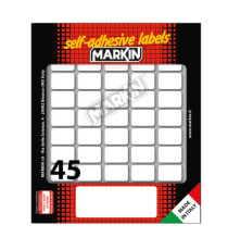 Etichette adesive - in carta - permanenti - 21 x 14 mm - 45 et/fg - 10 fogli - bianco - Markin