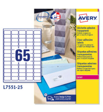 Etichette adesive L7551 - in poliestere - laser - permanenti - 38,1 x 21,2 mm - 65 et/fg - 25 fogli - trasparente - Aver Etichette adesive L7551 - in poliestere - laser - permanenti - 38,1 x 21,2 mm - 65 et/fg - 25 fogli - trasparente - Aver