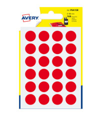 Etichette adesive tonde PSA - in carta - permanenti - diametro 15 mm - 24 et/fg - 7 fogli - rosso - Avery Etichette adesive tonde PSA - in carta - permanenti - diametro 15 mm - 24 et/fg - 7 fogli - rosso - Avery