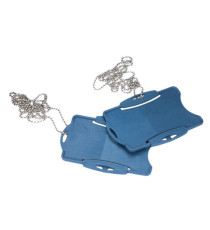 Portabadge detectabile - con catenella - blu