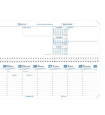 Agenda settimanale Agendascop 2026 - c/spirale - copertina Impala - 30 x 10 cm - nero - Quo Vadis