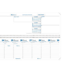 Agenda settimanale Agendascop 2026 - c/spirale - copertina Impala - 30 x 10 cm - nero - Quo Vadis