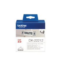 Brother - Nastro adesivo - in pellicola - Nero/Bianco - 62mm x 15,24mt - DK-22212 Brother - Nastro adesivo - in pellicola - Nero/Bianco - 62mm x 15,24mt - DK-22212