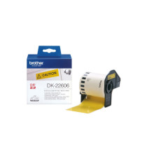 Brother - Nastro adesivo - in pellicola - Nero/Giallo -  62mm x 15,24mt - DK-22606 Brother - Nastro adesivo - in pellicola - Nero/Giallo -  62mm x 15,24mt - DK-22606