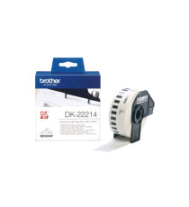 Brother - Rotolo etichetta continua - carta adesiva - Nero/Bianco - 12mm x 30,48mt - DK-22214 Brother - Rotolo etichetta continua - carta adesiva - Nero/Bianco - 12mm x 30,48mt - DK-22214