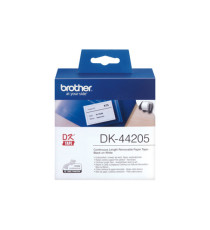 Brother - Rotolo etichetta continua - carta adesiva - Nero/Bianco - 62mm x 30,48mt - DK-44205