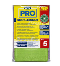 Panno multiuso Micro-Antibact - 35 x 38 cm - verde - Arix - conf. 5 pezzi Panno multiuso Micro-Antibact - 35 x 38 cm - verde - Arix - conf. 5 pezzi