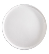 Piatto piano monouso - per pizza - rotondo - diametro 32,5 cm - canna da zucchero - bianco - Signor Bio - conf. 50 pezzi Piatto piano monouso - per pizza - rotondo - diametro 32,5 cm - canna da zucchero - bianco - Signor Bio - conf. 50 pezzi