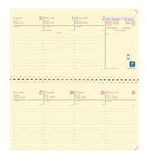 Agenda settimanale Planital 2026 - c/spirale - copertina Impala - 8,8 x 17 cm - nero - Quo Vadis