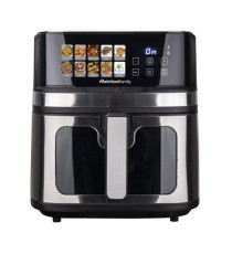 Friggitrice ad aria Gaia Plus - doppia resistenza - 38,8 x 33,7 x 38,5 cm - 8 L - nero - Melchioni family