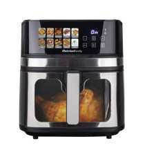 Friggitrice ad aria Gaia Plus - doppia resistenza - 38,8 x 33,7 x 38,5 cm - 8 L - nero - Melchioni family