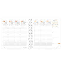 Agenda settimanale Time&Life 2026 - 16 x 16 cm - argento - Quo Vadis