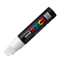 Marcatore a base d'acqua Uni Posca PC17K - punta extra large a scalpello 15,0mm  - bianco - Uni Mitsubishi Marcatore a base d'acqua Uni Posca PC17K - punta extra large a scalpello 15,0mm  - bianco - Uni Mitsubishi