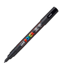 Marcatore a base d'acqua Uni Posca PC3M  - punta fine da 0,9mm a 1,3mm - nero - Uni Mitsubishi Marcatore a base d'acqua Uni Posca PC3M  - punta fine da 0,9mm a 1,3mm - nero - Uni Mitsubishi