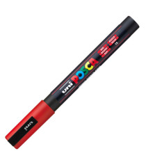 Marcatore a base d'acqua Uni Posca PC3M  - punta fine da 0,9mm a 1,3mm - rosso - Uni Mitsubishi