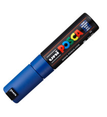 Marcatore a base d'acqua Uni Posca PC8K - punta large a scalpello 8,0mm - blu  - Uni Mitsubishi