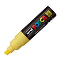 Marcatore a base d'acqua Uni Posca PC8K - punta large a scalpello 8,0mm - giallo  - Uni Mitsubishi Marcatore a base d'acqua Uni Posca PC8K - punta large a scalpello 8,0mm - giallo  - Uni Mitsubishi