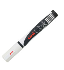 Marcatore a gesso liquido Uni Chalk Marker - punta tonda da 1,80 - 2,50 mm - bianco - Uni Mitsubishi