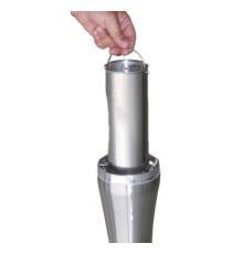 Posacenere da terra - a colonna - diametro 13 cm - H 108 cm - base 29 cm - inox silver - Medial Posacenere da terra - a colonna - diametro 13 cm - H 108 cm - base 29 cm - inox silver - Medial