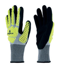 Guanto antiurto EOS NOCUT VV909 - taglia 08 - giallo fluo/grigio - Deltaplus
