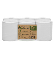 Asciugamani in rotolo Centrefeed Simplify - 19,6 cm x 90 m - diametro 18,5 cm - 17,5 gr - 450 strappi - 2 veli - bianco Asciugamani in rotolo Centrefeed Simplify - 19,6 cm x 90 m - diametro 18,5 cm - 17,5 gr - 450 strappi - 2 veli - bianco