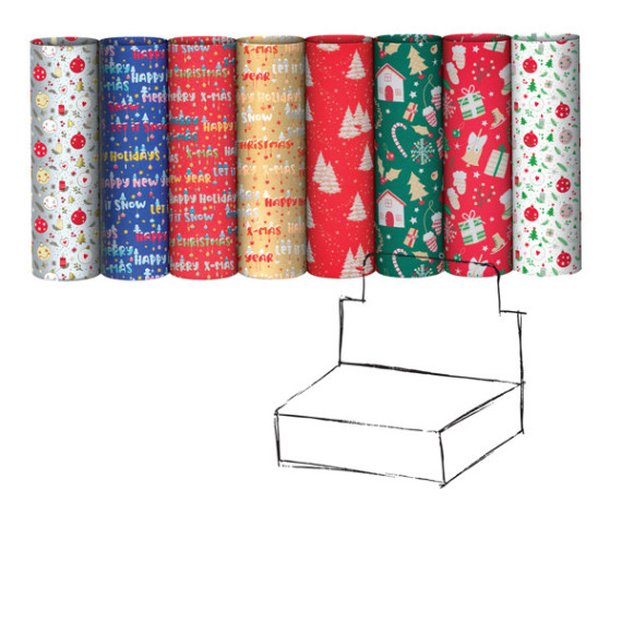 Carta regalo riciclata fantasie natale - 100 fogli - 70x100cm - fantasie assortite - Rex Sadoch Carta regalo riciclata fantasie natale - 100 fogli - 70x100cm - fantasie assortite - Rex Sadoch