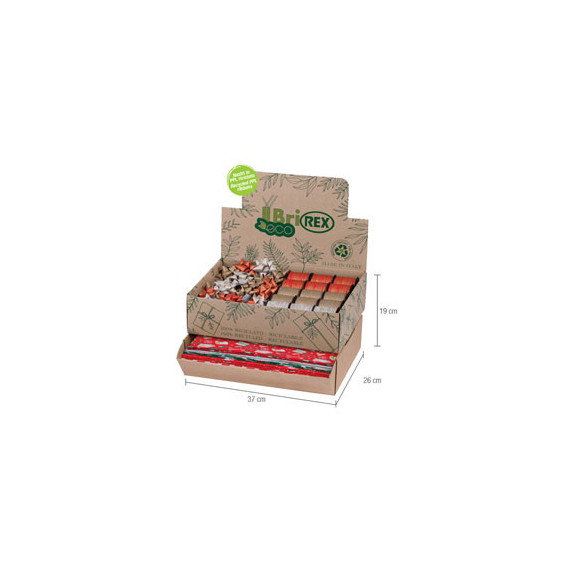 Espositore Ecocarta fantasie natale - carta regalo/stelle/rocchetti - fantasie assortite - Rex Sadoch Espositore Ecocarta fantasie natale - carta regalo/stelle/rocchetti - fantasie assortite - Rex Sadoch