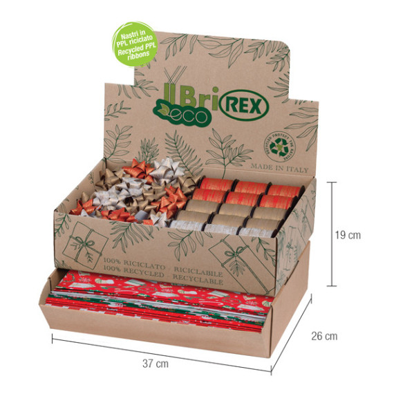 Espositore Ecocarta fantasie natale - carta regalo/stelle/rocchetti - fantasie assortite - Rex Sadoch Espositore Ecocarta fantasie natale - carta regalo/stelle/rocchetti - fantasie assortite - Rex Sadoch