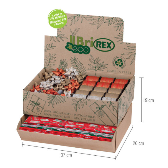 Espositore Ecocarta fantasie natale - carta regalo/stelle/rocchetti - fantasie assortite - Rex Sadoch Espositore Ecocarta fantasie natale - carta regalo/stelle/rocchetti - fantasie assortite - Rex Sadoch