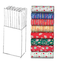 Rotolo carta regalo riciclata fantasie natale - 70cmx200m - fantasie assortite - Rex Sadoch Rotolo carta regalo riciclata fantasie natale - 70cmx200m - fantasie assortite - Rex Sadoch