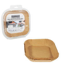 Vaschette cartaforno per friggitrice ad aria - in astuccio - 16 x 16 x 4,5 cm - avana - Perfetto Kitchen - conf. 50 pezz Vaschette cartaforno per friggitrice ad aria - in astuccio - 16 x 16 x 4,5 cm - avana - Perfetto Kitchen - conf. 50 pezz