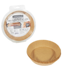 Vaschette cartaforno per friggitrice ad aria - in astuccio - diametro 16 cm - altezza 4,5 cm - avana - Perfetto Kitchen Vaschette cartaforno per friggitrice ad aria - in astuccio - diametro 16 cm - altezza 4,5 cm - avana - Perfetto Kitchen