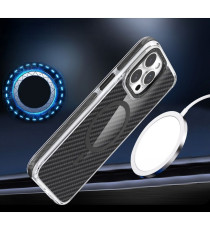 Cover in fibra di carbonio con magsafe per Iphone 16 Pro Max finitura black con pulsanti in alluminio, altissima qualità Cover in fibra di carbonio con magsafe per Iphone 16 Pro Max finitura black con pulsanti in alluminio, altissima qualità