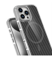 Cover in fibra di carbonio con magsafe per Iphone 16 Pro fintura grey con pulsanti in alluminio, altissima qualità Cover in fibra di carbonio con magsafe per Iphone 16 Pro fintura grey con pulsanti in alluminio, altissima qualità