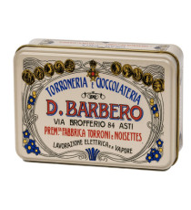 Scrigno regalo - con tartufi misti - 130 gr - metallo - panna - Barbero