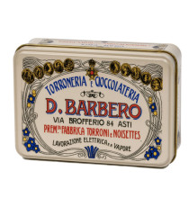 Scrigno regalo - con tartufi misti - 130 gr - metallo - panna - Barbero