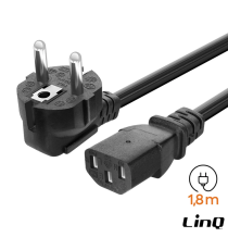 Cavo di alimetazione universale Linq EU2A con spina Schuko a 3 poli per Computer, Monitor e Stampante, cavo 1,8mt Cavo di alimetazione universale Linq EU2A con spina Schuko a 3 poli per Computer, Monitor e Stampante, cavo 1,8mt