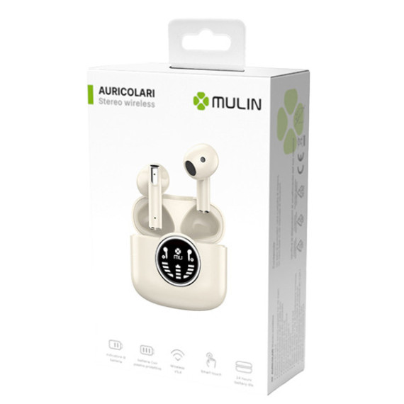 Auricolare Bluetooth  - 5.3 - Bianco - MU Auricolare Bluetooth  - 5.3 - Bianco - MU