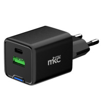 Caricatore USB -  45W -  1 USB-C + 1 USB-A - Nero - MKC Melchioni Caricatore USB -  45W -  1 USB-C + 1 USB-A - Nero - MKC Melchioni