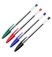Penna a sfera Cristal - punta media 1,0mm - colori assortiti - Bic - conf. 10 pezzi
