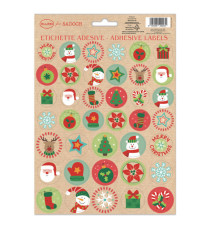 Stickers adesivi fustellati - motivi natale - colori assortiti - Rex Sadoch Stickers adesivi fustellati - motivi natale - colori assortiti - Rex Sadoch