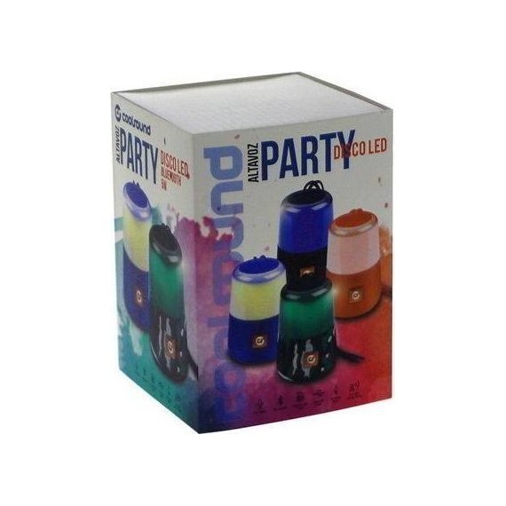 ALTOPARLANTE SPEAKER BLUETOOTH 5.0 COOLSOUND PARTY CS0196 -CASSA 5W NERO CON SET LUCI LED - RADIO FM PORTA USB E MICRO SD ALTOPARLANTE SPEAKER BLUETOOTH 5.0 COOLSOUND PARTY CS0196 -CASSA 5W NERO CON SET LUCI LED - RADIO FM PORTA USB E MICRO SD