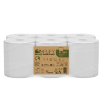 Asciugamani in rotolo Autocut Simplify - 19,6 cm x 130 m - diametro 18,5 cm - 19,5 gr - 2 veli - bianco - Papernet Asciugamani in rotolo Autocut Simplify - 19,6 cm x 130 m - diametro 18,5 cm - 19,5 gr - 2 veli - bianco - Papernet