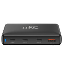 Caricatore USB -  140W -  3 USB-C + 1 USB-A - Nero -MKC Melchioni Caricatore USB -  140W -  3 USB-C + 1 USB-A - Nero -MKC Melchioni