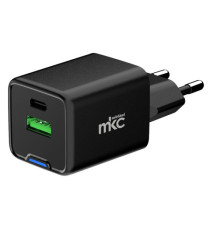Caricatore USB -  45W -  1 USB-C + 1 USB-A - Nero - MKC Melchioni Caricatore USB -  45W -  1 USB-C + 1 USB-A - Nero - MKC Melchioni