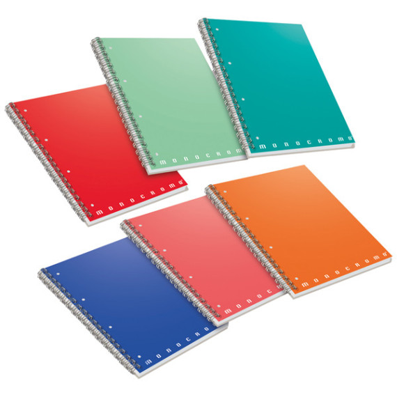 Maxiquaderno Monocromo - A4 - quadretto 5mm - 70 fogli - 80gr - 4 fori - microperforato - spiralato - Pigna Maxiquaderno Monocromo - A4 - quadretto 5mm - 70 fogli - 80gr - 4 fori - microperforato - spiralato - Pigna