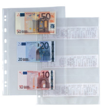 Buste forate Atla 6S - porta banconote/scontrini - 6 spazi - PP - 21 x 29,7 cm - liscio - Sei Rota - conf. 10 pezzi