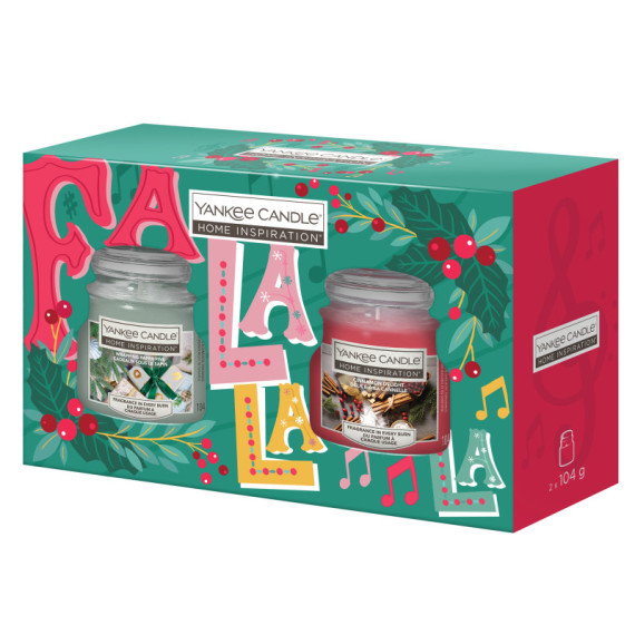Candele Giara - Cinnamon Delight/Wrapping Paper Pine - Yankee Candle - conf. da 2 pz Candele Giara - Cinnamon Delight/Wrapping Paper Pine - Yankee Candle - conf. da 2 pz